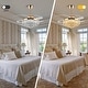 preview thumbnail 6 of 26, 48 in. Indoor Modern Ceiling Fan with Light Gold Retractable Crystal Chandelier Fan with Remote for Kitchen Living Room