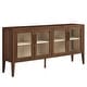 preview thumbnail 5 of 7, Nell 72" Glass Door Sideboard Storage Display Cabinet