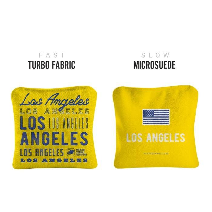 Los Angeles Football Yellow Dual Sided Cornhole Bags