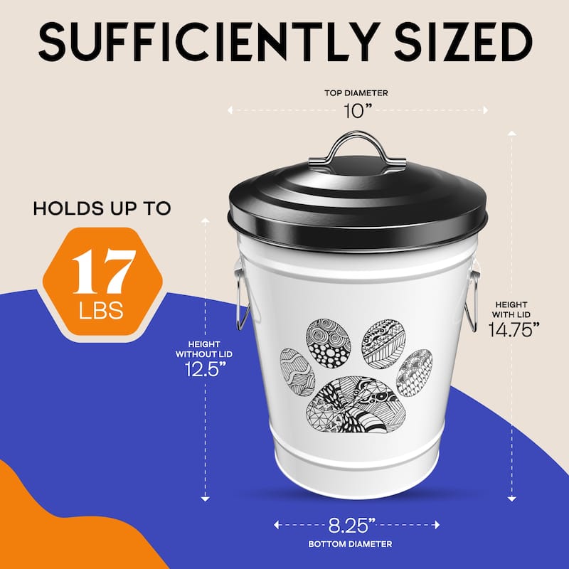 Amici Pet Food Zentangle Safe Storage Canister