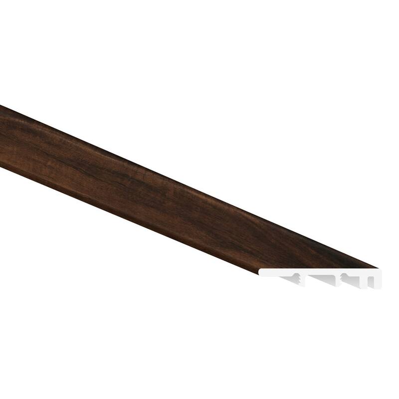 Ackland AKVTV-EC Brushwood 94" x 2" Vinyl Glue Down Vinyl Flooring End - Midnight Walnut