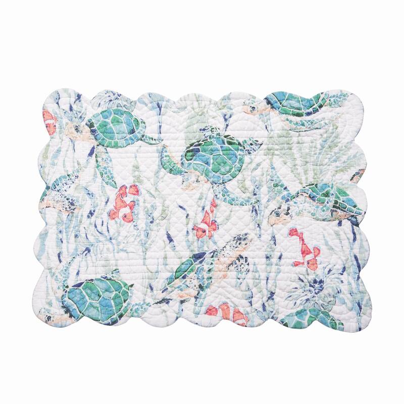 Sea Turtle Cove Quilted Placemat Set 6