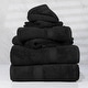 preview thumbnail 2 of 159, Superior Egyptian Cotton Pile Heavyweight 6-Piece Towel Set 6-Piece Set - Black