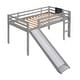 preview thumbnail 32 of 40, Modern and Playful Design Wood Loft Bed with Slide, Ladder and Chalkboard, Twin size