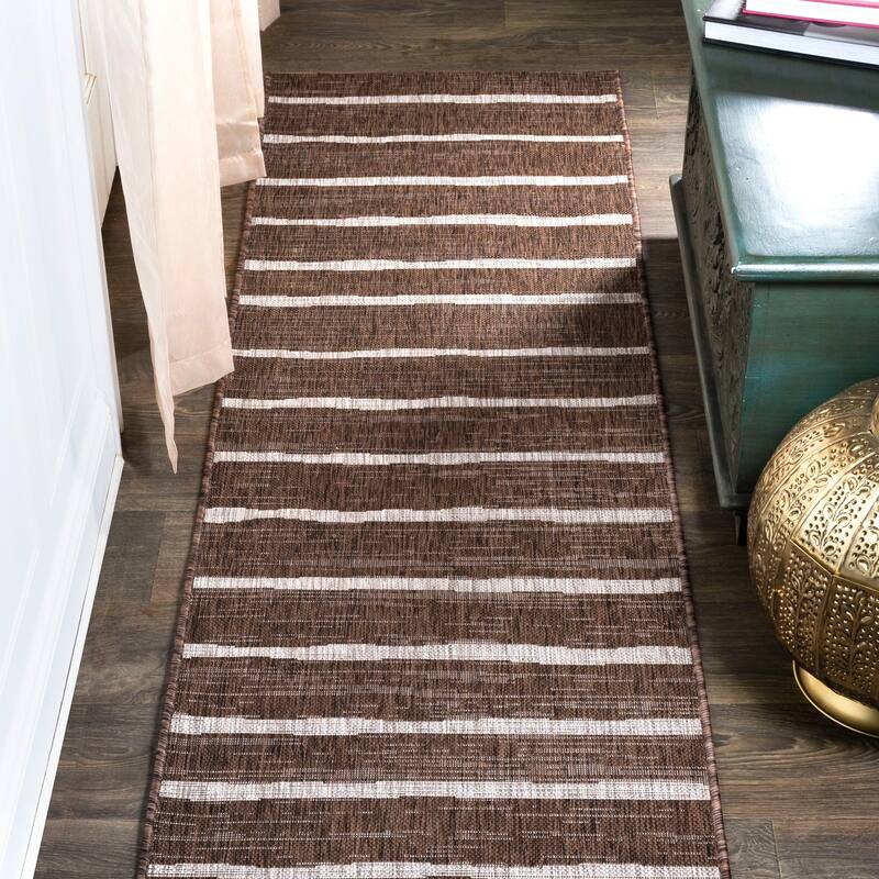 JONATHAN Y Andratx Berber Stripe Indoor/Outdoor Area Rug