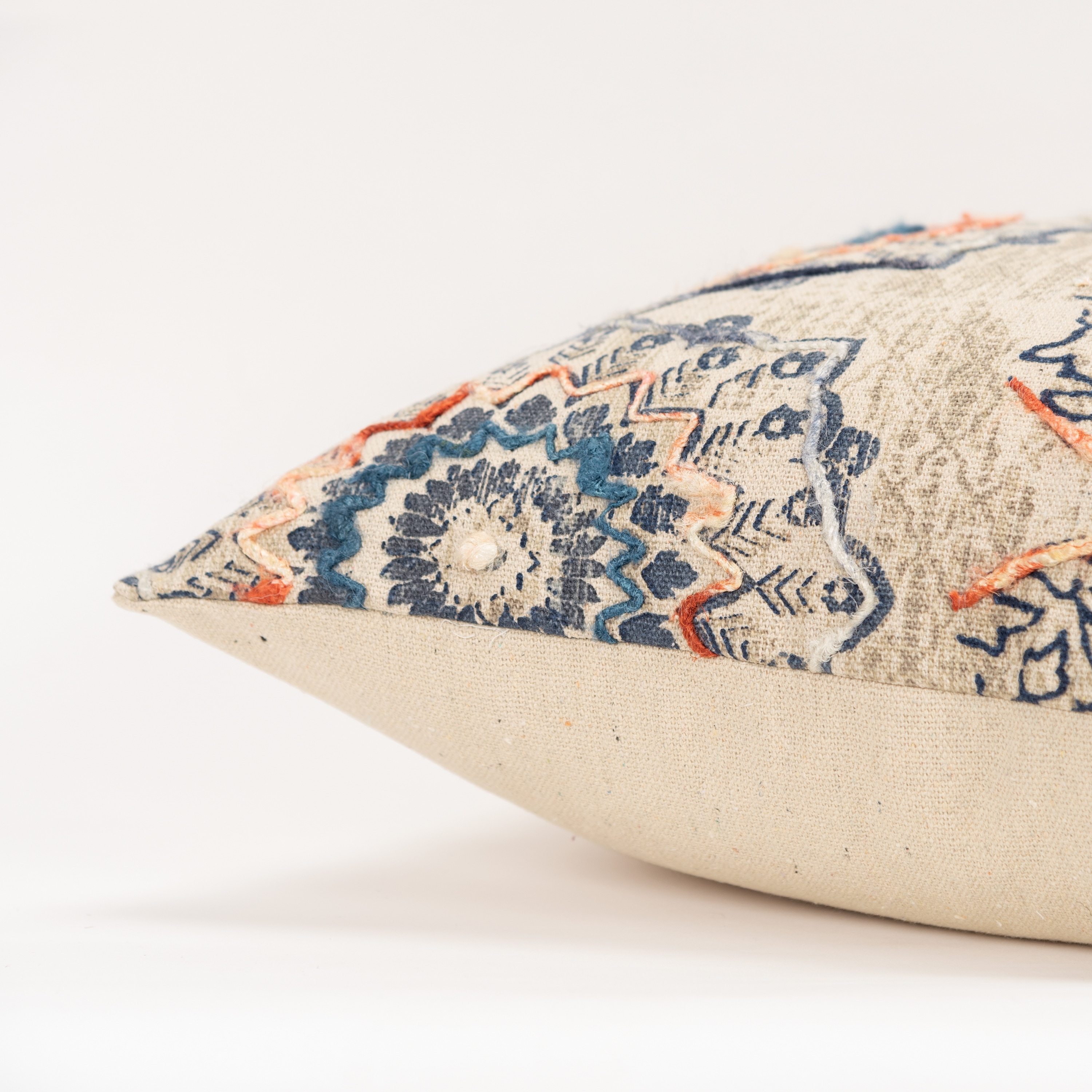 Rust and blue throw pillows deals