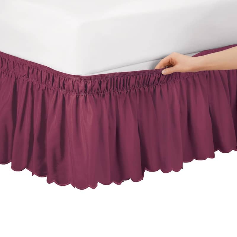 Scalloped Wrap Ruffle Bedskirt