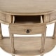 preview thumbnail 3 of 8, Mozart 31.5 in. W Demilune Wood Hand Painted 1 Drawer Console Table with Lower Open Shelf