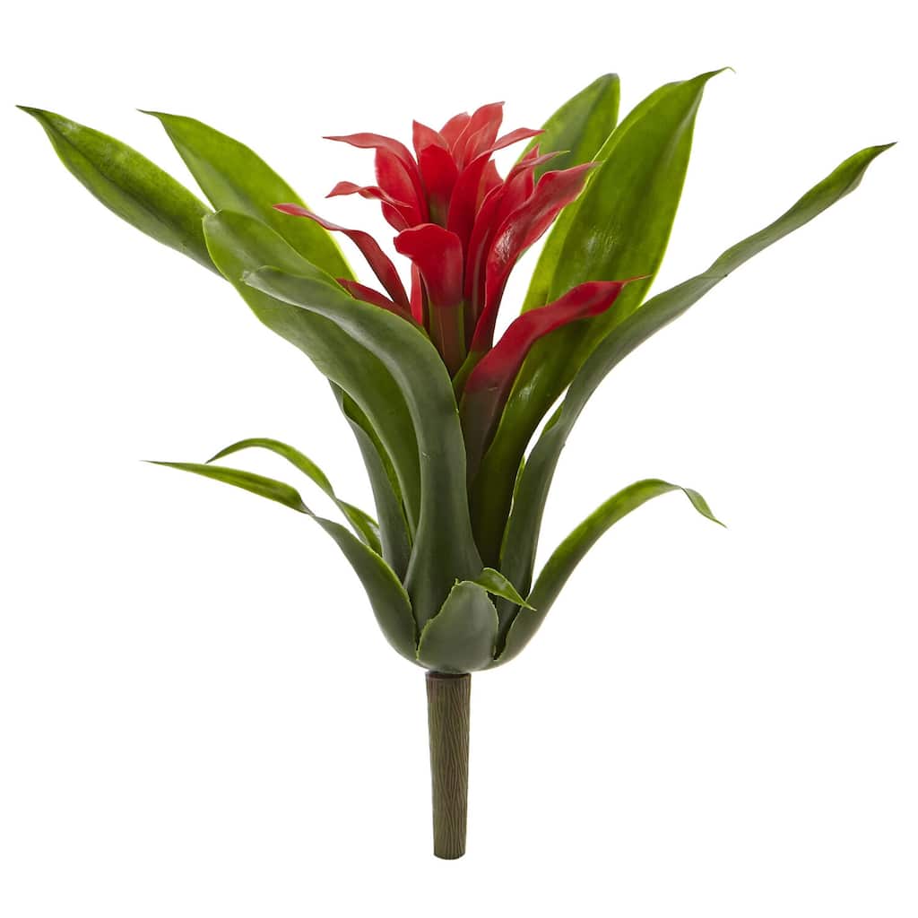 Artificial Plant with Planter Indoor Decor Red Tower Vase Home Accent Realistic Greenery - 11