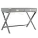 preview thumbnail 43 of 78, Kenton X Base Wood Accent Campaign Writing Desk iNSPIRE Q Modern Grey