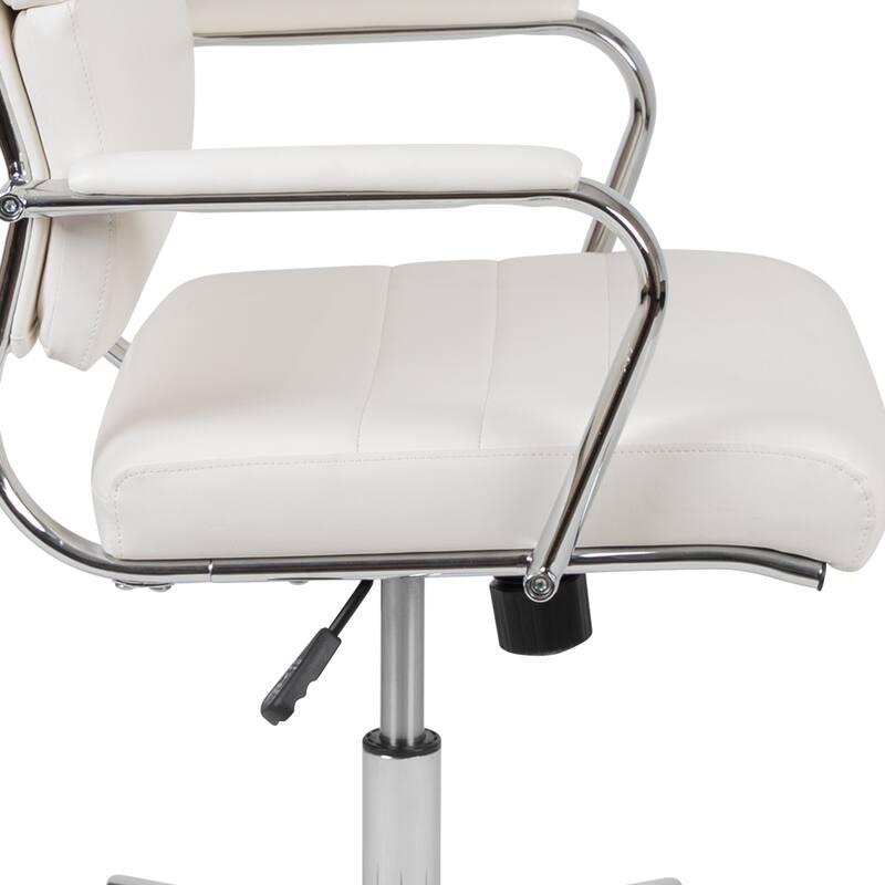 High Back LeatherSoft Contemporary Panel Executive Swivel Office Chair