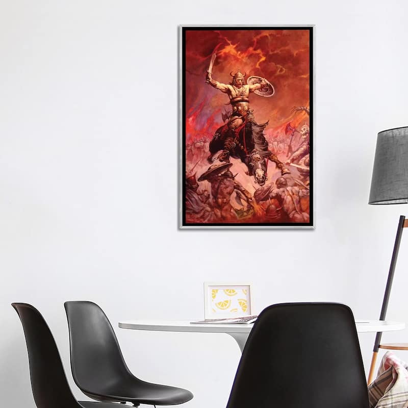 iCanvas "The Berserker" by Frank Frazetta Framed