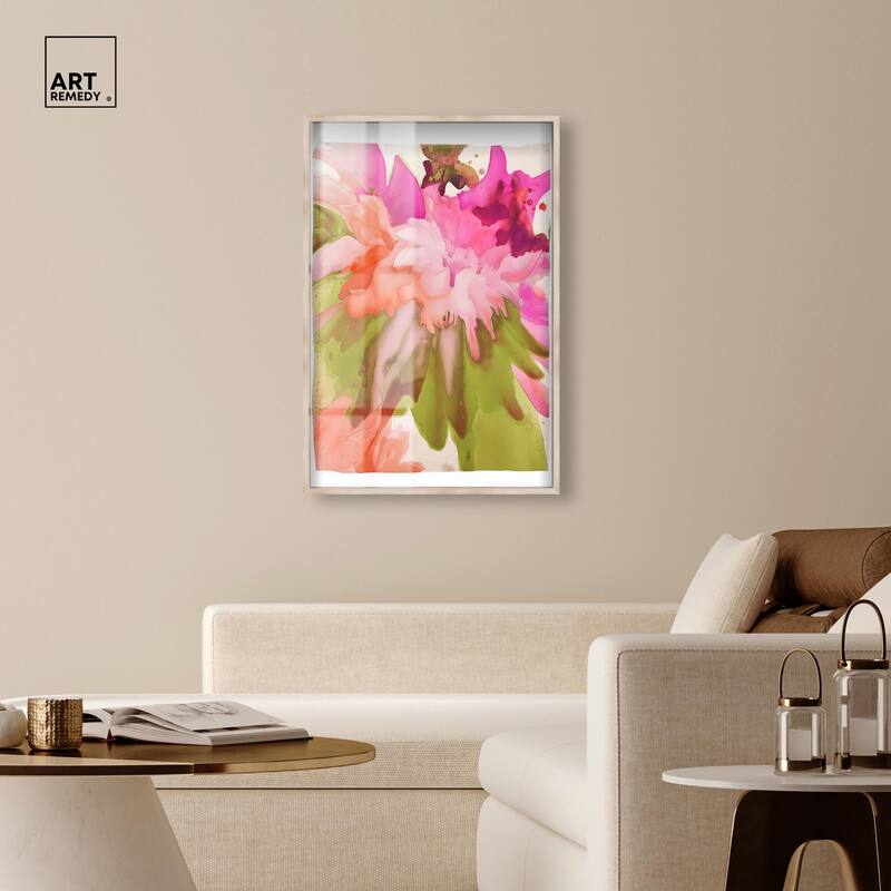 Vibrant Fluidity Floral IV Shadowbox by Art Remedy