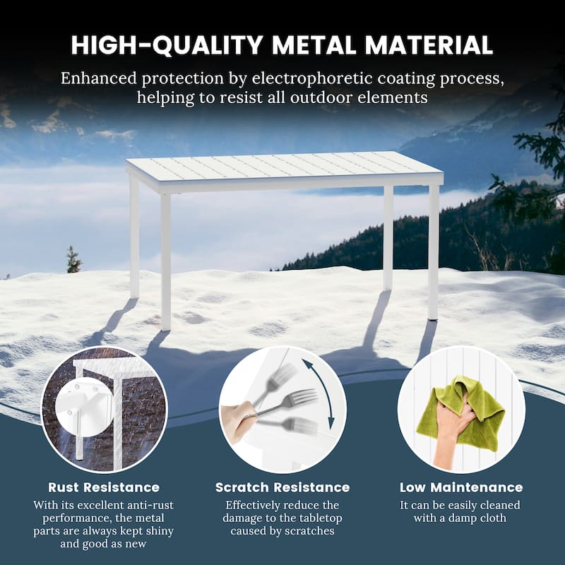 Frond and Form 6-Person Outdoor Rectangular Dining Set