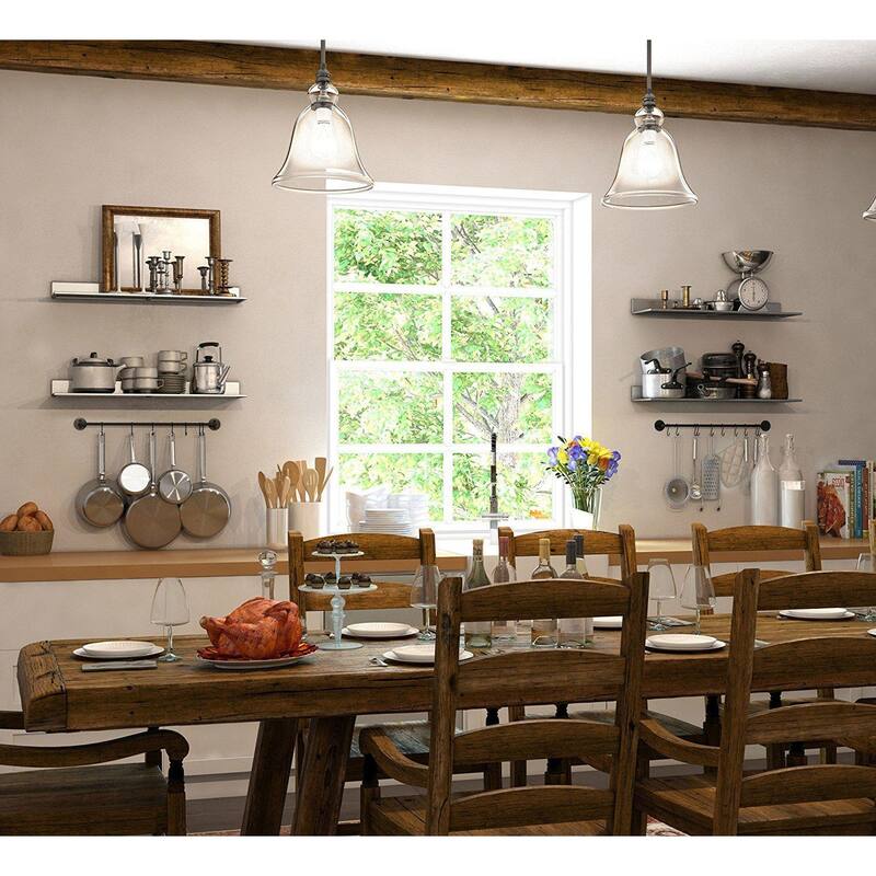 Wallniture Cucina Steel 24'' Wall Mounted Kitchen Rail with 10 Hooks, Black