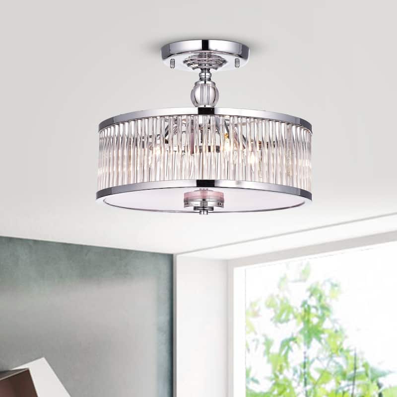Alcor 4 - Light Drum Semi Flush Mount - Chrome
