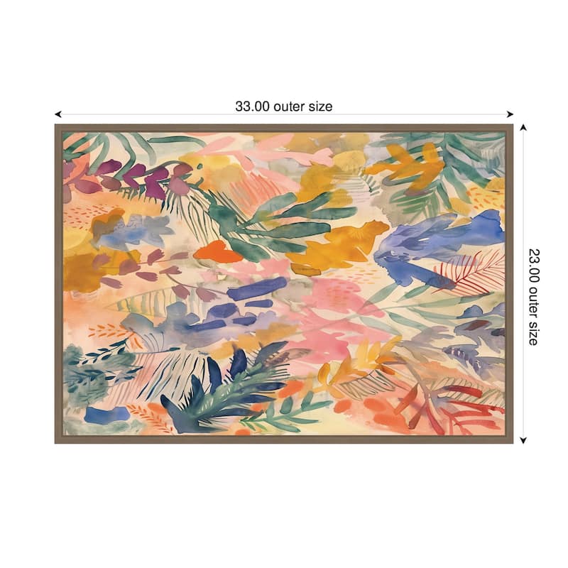 Kate and Laurel Sylvie Flower Market Framed Canvas by Amy Lighthall