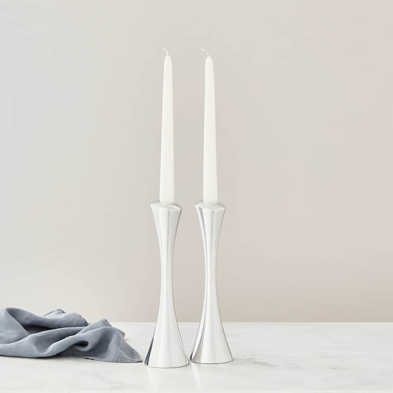 Nambe Aquila Candlesticks - 10" H