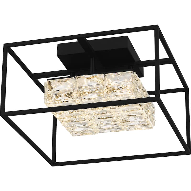 Dazzle Integrated LED Matte Black Semi-Flush Mount - Matte Black