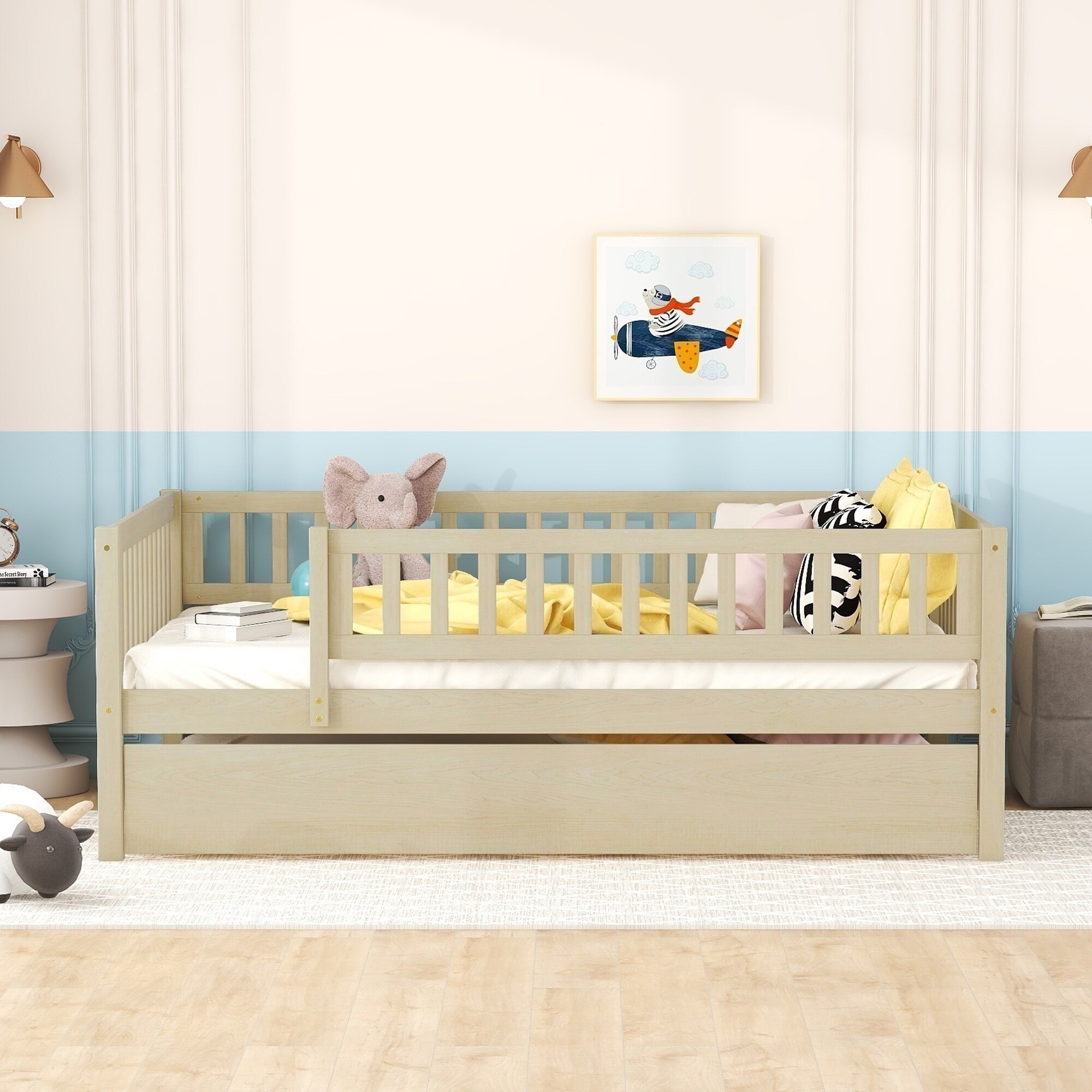 Natural cheap wood daybed