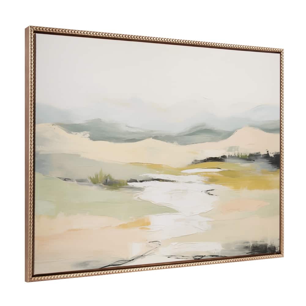 Sylvie Beaded Tranquil Landscape I Framed Canvas by Amy Lighthall