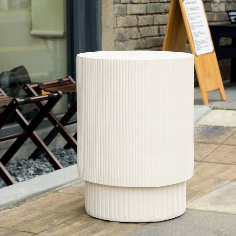 Christopher Knight Home - Indoor & Outdoor Rowan Handmade MGO Side Table - White
