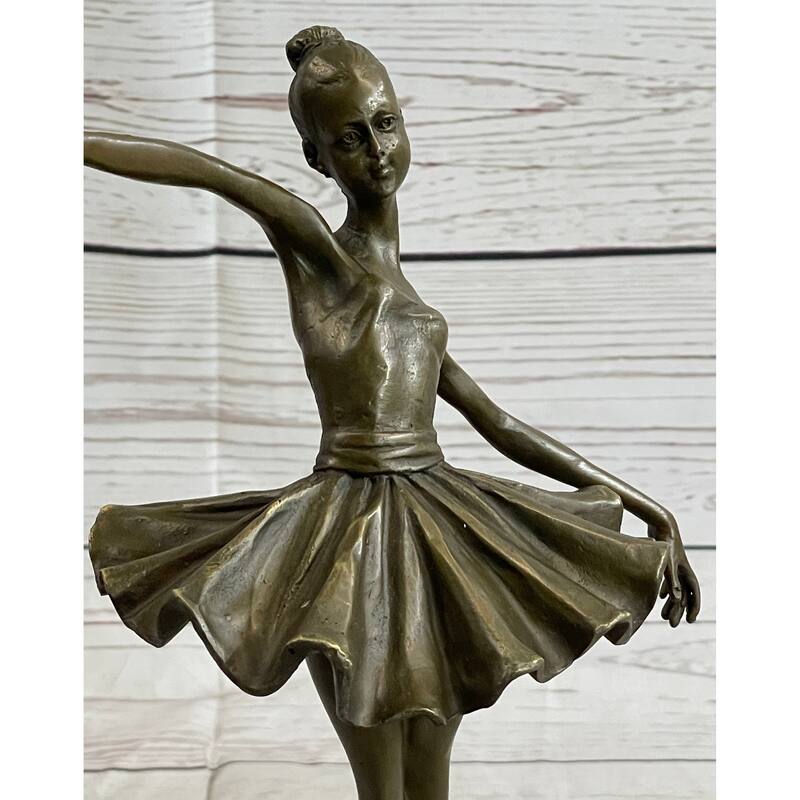 Art Deco Hot Cast Bronze Graceful Ballerina Ballet Statue Sculpture Gift Decor