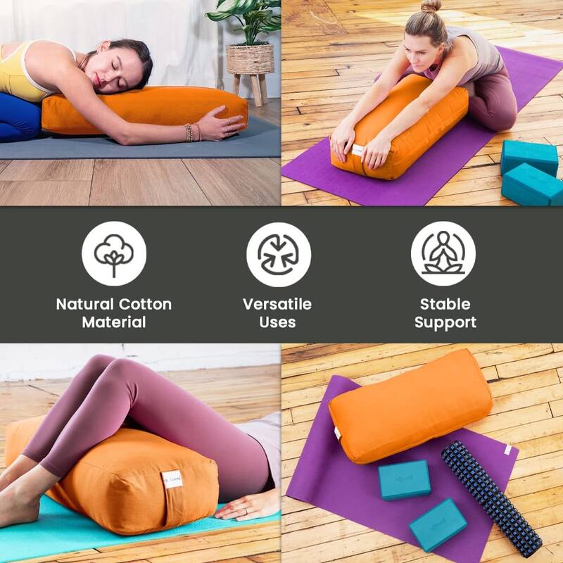 Sol Living Rectangular Yoga Bolster Meditation Cushion - Cotton - 26" x 8" x 5"