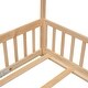 preview thumbnail 11 of 11, Kids and Baby Twin Size House Bed Platform Bed with Guardrails and Slats