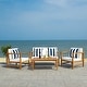 preview thumbnail 3 of 10, SAFAVIEH Outdoor Montez 4-piece Conversation Set with Accent Pillows