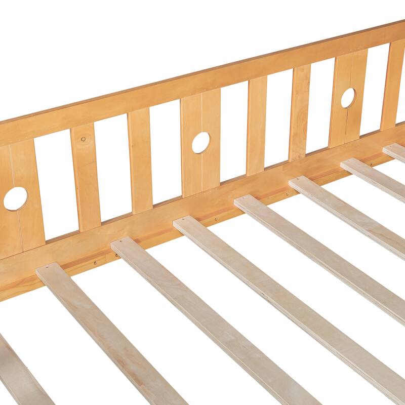 Twin Size Multifunctional Wood Platform Bed with Bookshelf,Built-in Desk and Matching Chair