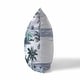 preview thumbnail 4 of 3, Grey And Blue Tropical Beach Indoor/Outdoor Throw Pillow Zipper