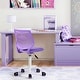 preview thumbnail 20 of 36, HomyLin Plastic Mesh Adjustable Armless Desk Chair with Rolling Wheels Kids Teen