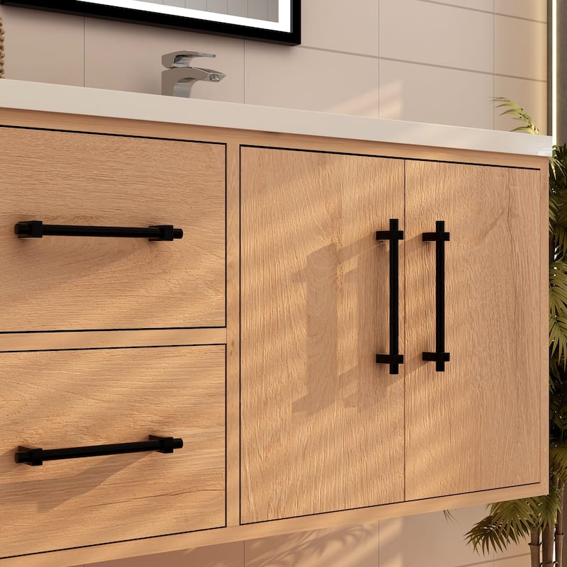 Victoria 60'' Wall-mounted Vanity with Double Reinforced Acrylic Sink