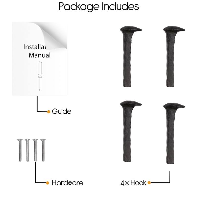 Rustic State Cast Iron Ray Screw-in Hook