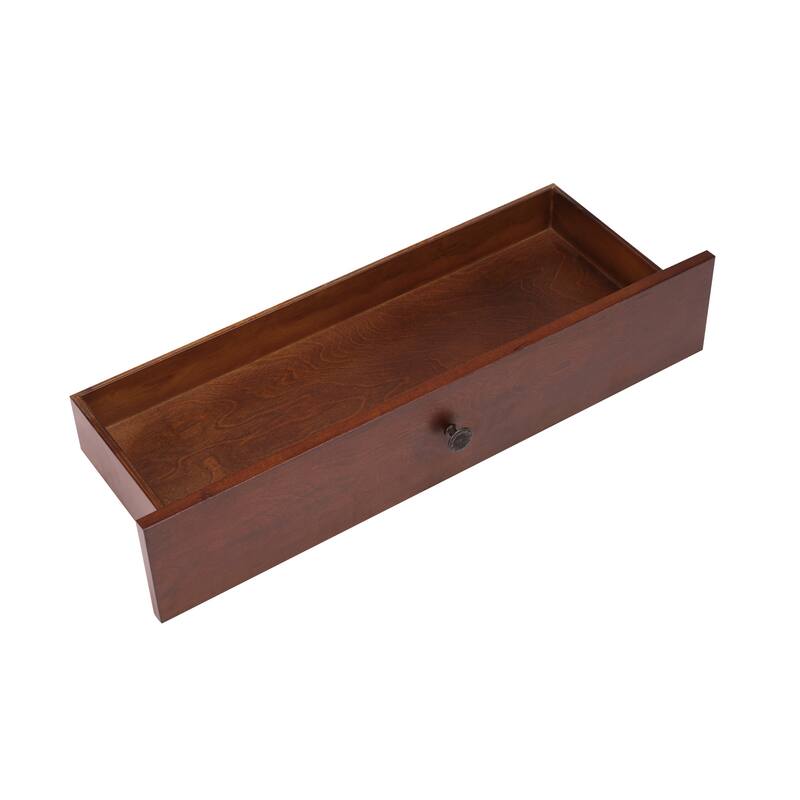 43"Retro Curved Wood Console Table with 3 Drawers and Storage Shelf