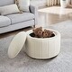 preview thumbnail 8 of 55, 30" W Round Velvet Upholstered Storage Ottoman with Flip Top Tray