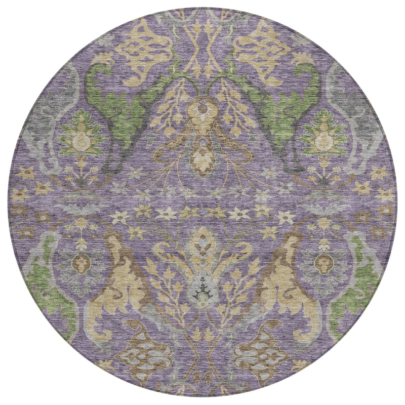 Machine Washable Indoor/ Outdoor Traditional Craftsman Chantille Rug