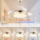preview thumbnail 45 of 44, 36" Modern Retractable Ceiling Fan with Led Light, 6-Speed Reversible Ceiling Fan with Remote - 36