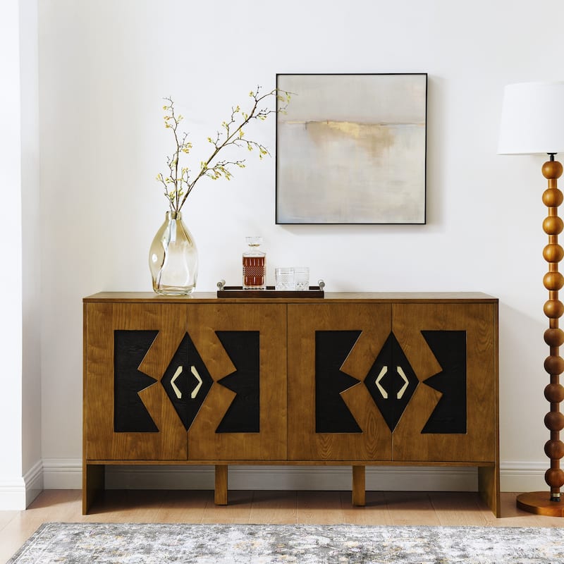 60" Mid Century Modern Sideboard Buffet Cabinet with Storage, TV Media Console, Storage Cabinet