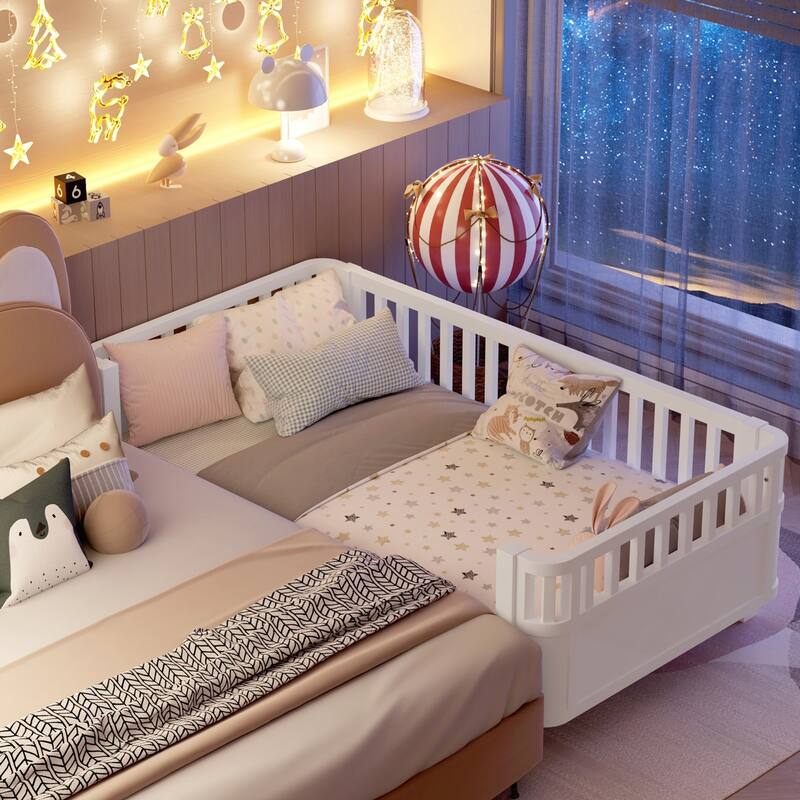 Twin Size Wood Platform Bed for Kids