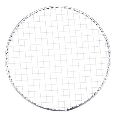 10pcs Round BBQ Grill Net 10.2" Dia Galvanized Iron Barbecue Mesh Mat for Baking