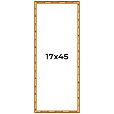 17x45 Frame Gold Bamboo Picture Frame Modern Photo Frame Includes UV Acrylic Shatter Guard Front Acid Free Foam Backing Board