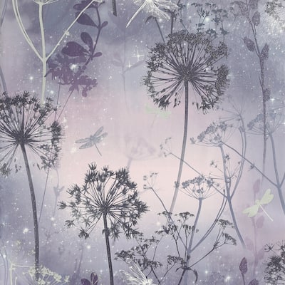 Arthouse Lena Purple Floral Wallpaper