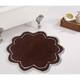 Home Weavers Allure Collection Absorbent Cotton, Machine Washable and Dry Bath Rugs - 30" Round - Brown