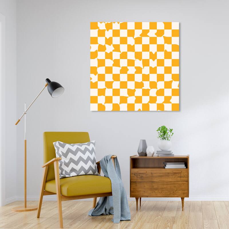Wynwood Studio Canvas Abstract Fave Amarillo Board Yellow and Dark Yellow Modern & Contemporary Wall Art Canvas Print