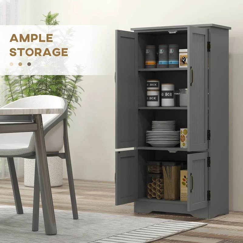 Accent Floor Storage Cabinet Kitchen Pantry,Adjustable Shelves,2 Doors