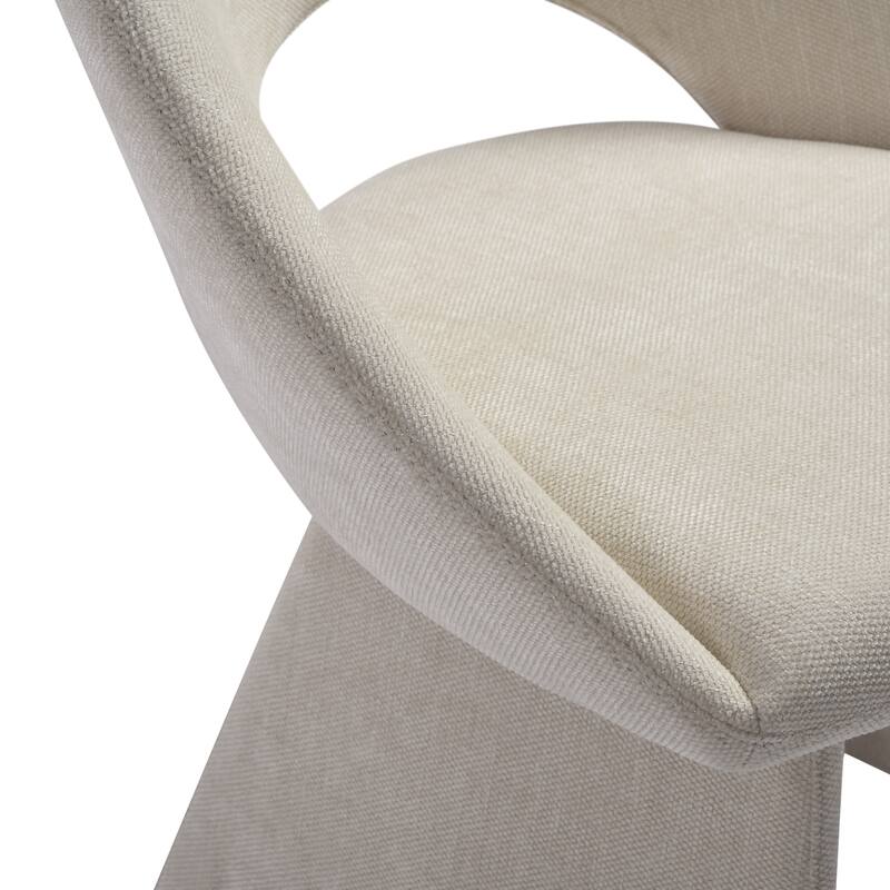 Angelina Modern Curved Back Forest Green Upholstered Dining Chair - Set of 2