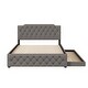 preview thumbnail 13 of 30, Chic Upholstered Platform Bed with Twin Trundle and USB Ports for Comfortable Sleep