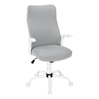 High Back Black Executive Office Chair with Integrated Headrest, Swivel Seat, Tilt Control and Casters